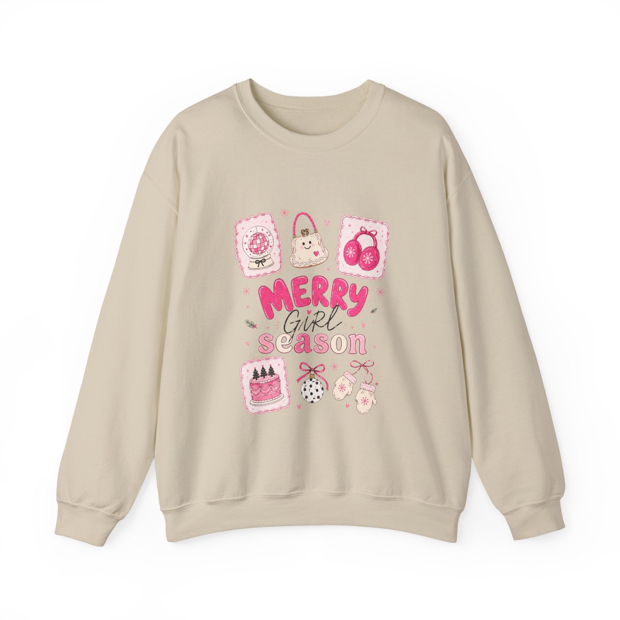 Crewneck Sweatshirt — Merry Girl Season Holiday Graphic