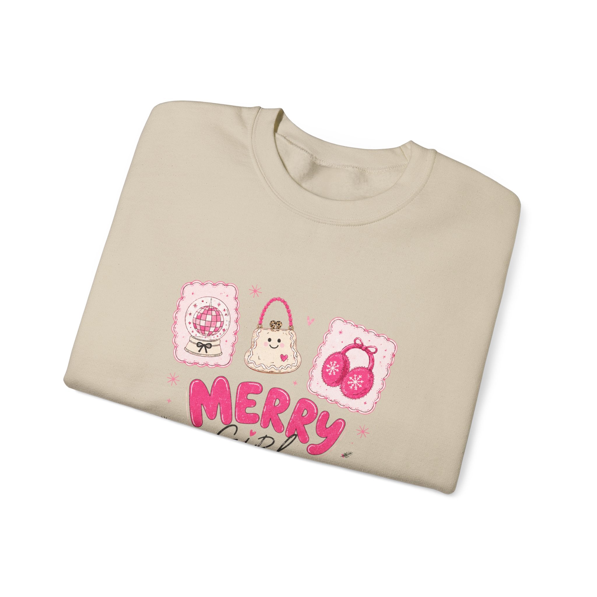 Crewneck Sweatshirt — Merry Girl Season Holiday Graphic
