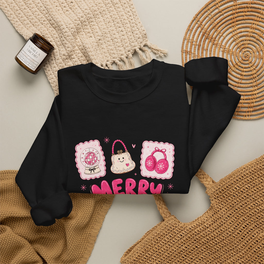 Crewneck Sweatshirt — Merry Girl Season Holiday Graphic