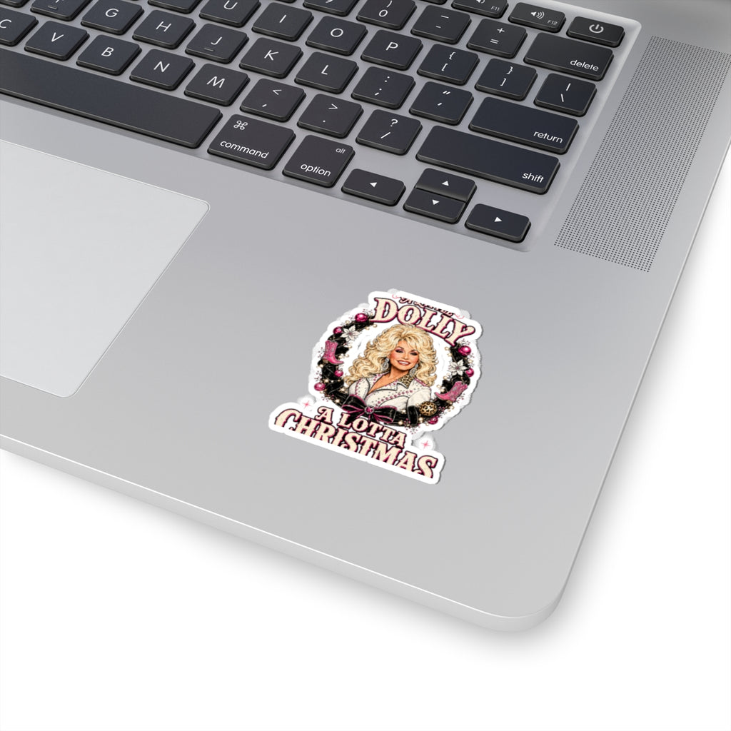Sticker — 'Dolly A Lotta Christmas' Holiday Kiss-Cut Sticker