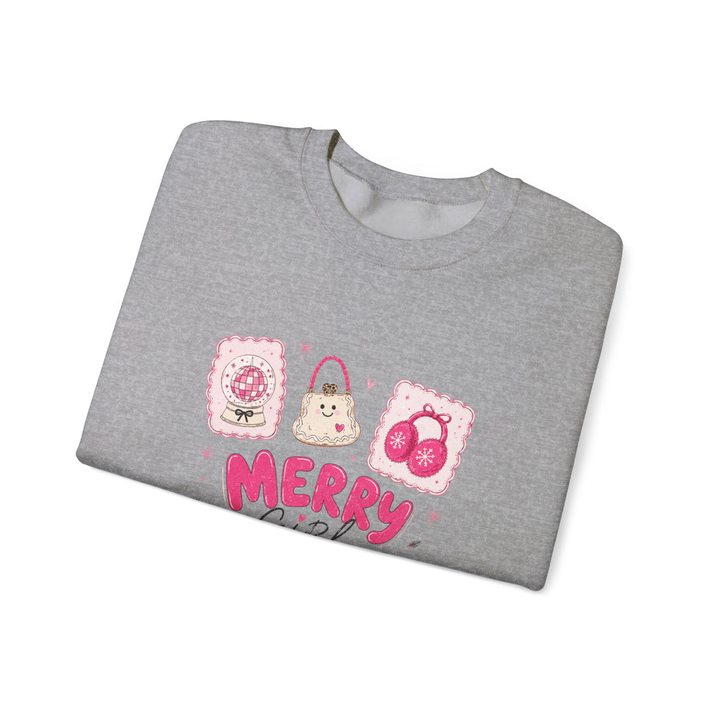 Crewneck Sweatshirt — Merry Girl Season Holiday Graphic