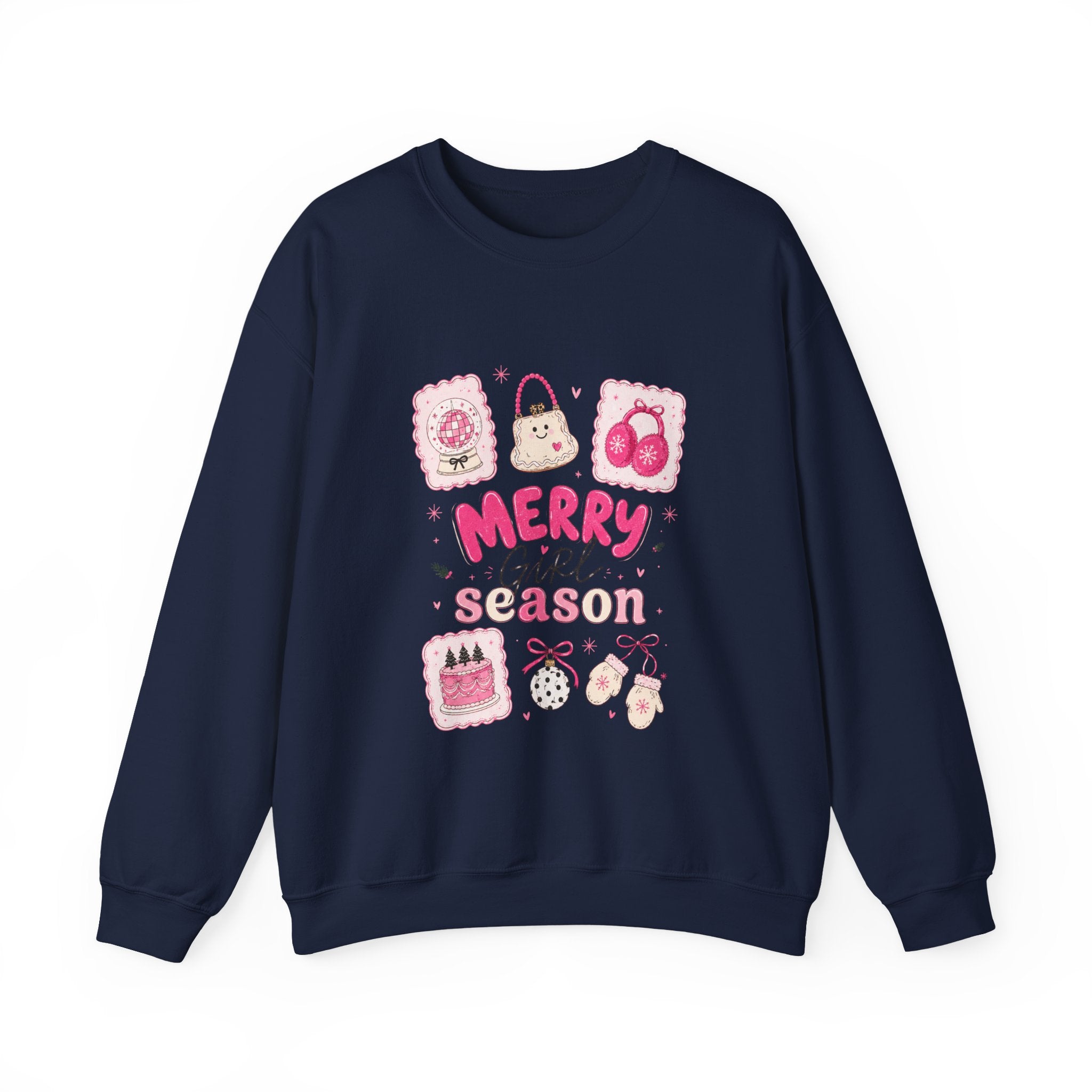 Crewneck Sweatshirt — Merry Girl Season Holiday Graphic