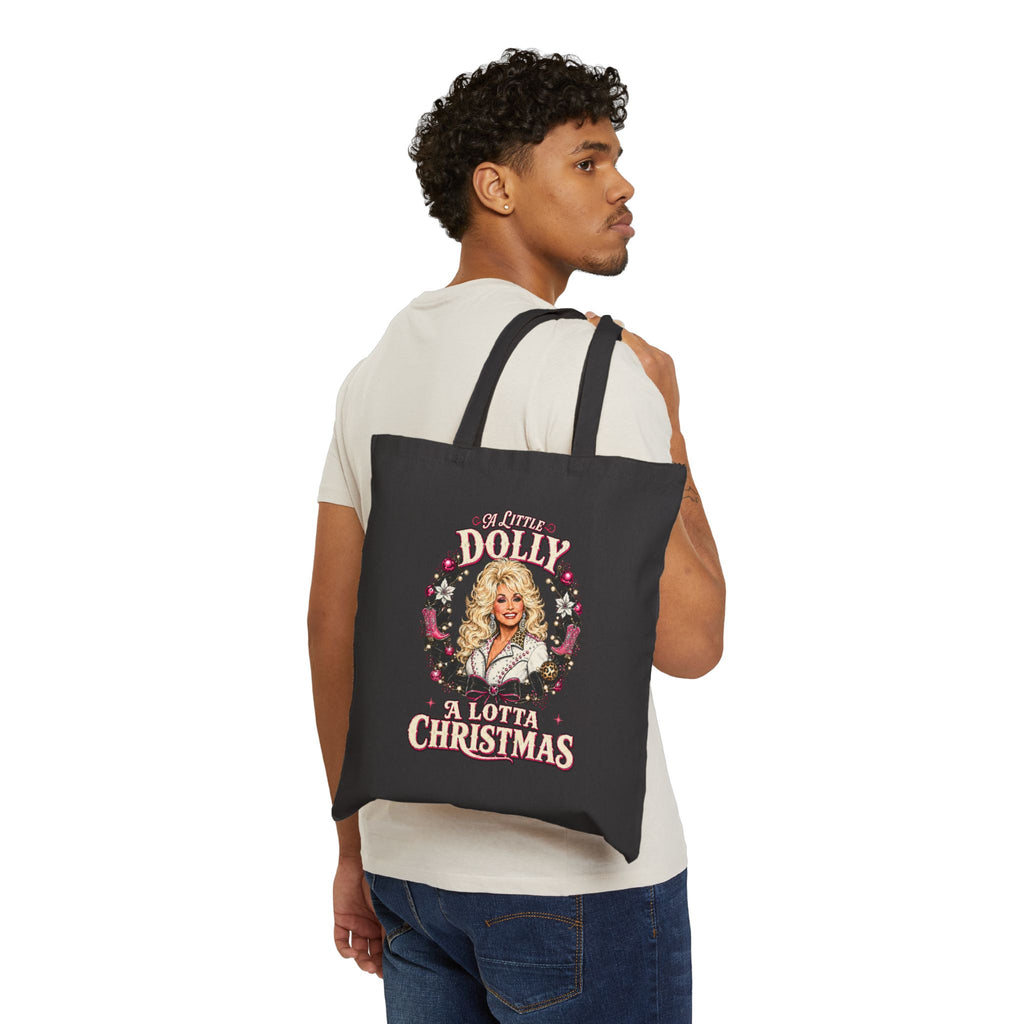 Holiday Graphic Tote Bag — "A Lotta Christmas" Vintage Glam Holiday Design