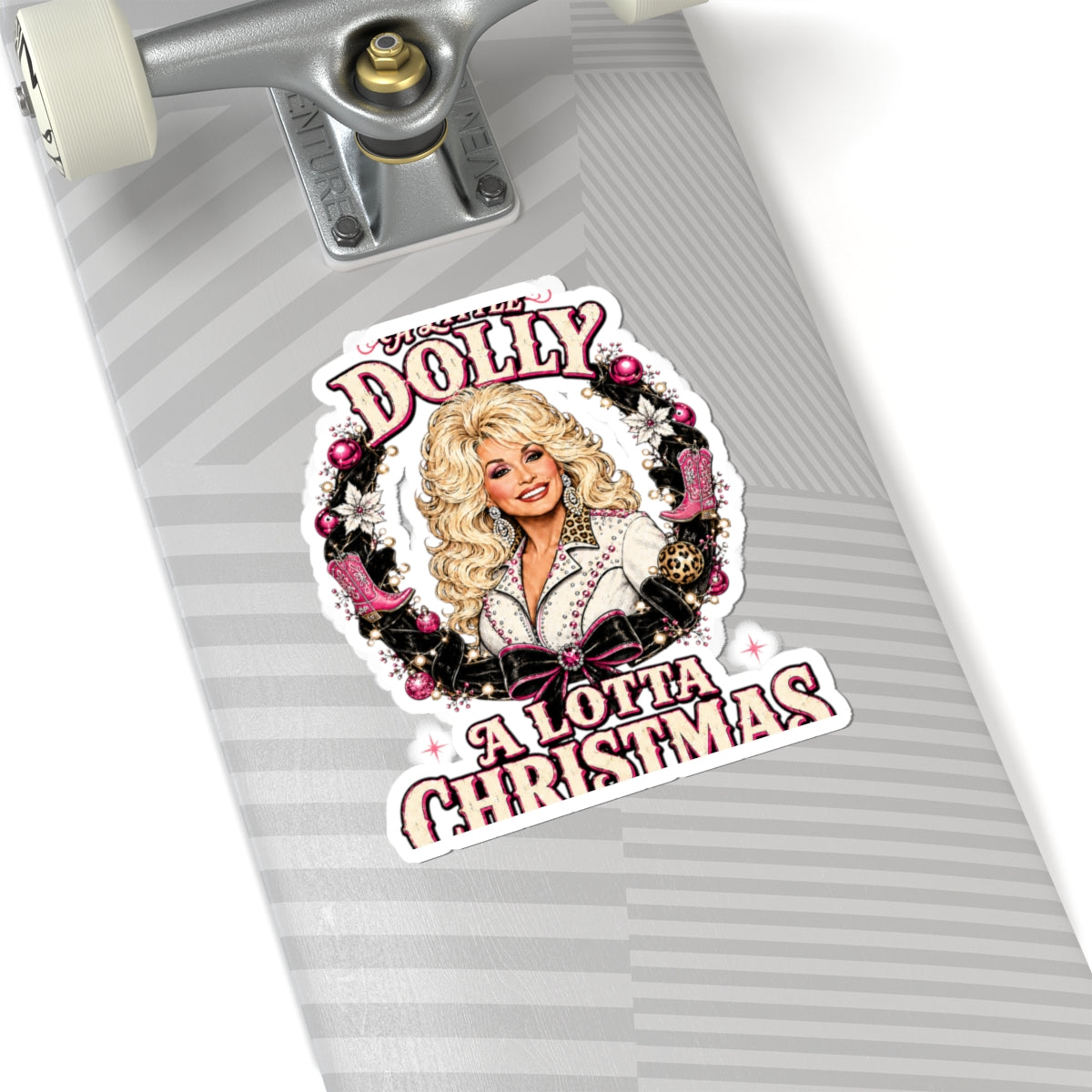 Sticker — 'Dolly A Lotta Christmas' Holiday Kiss-Cut Sticker