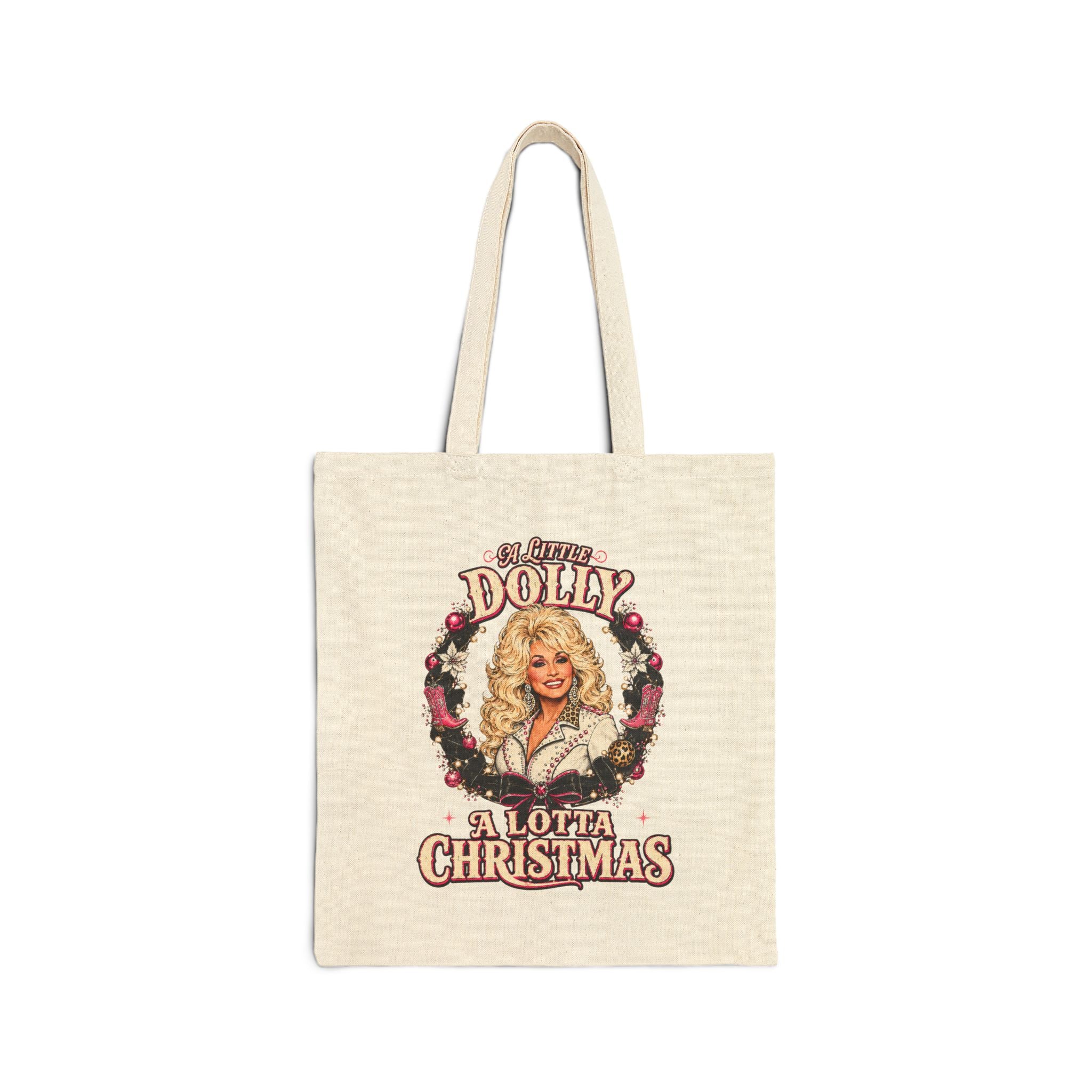 Holiday Graphic Tote Bag — "A Lotta Christmas" Vintage Glam Holiday Design