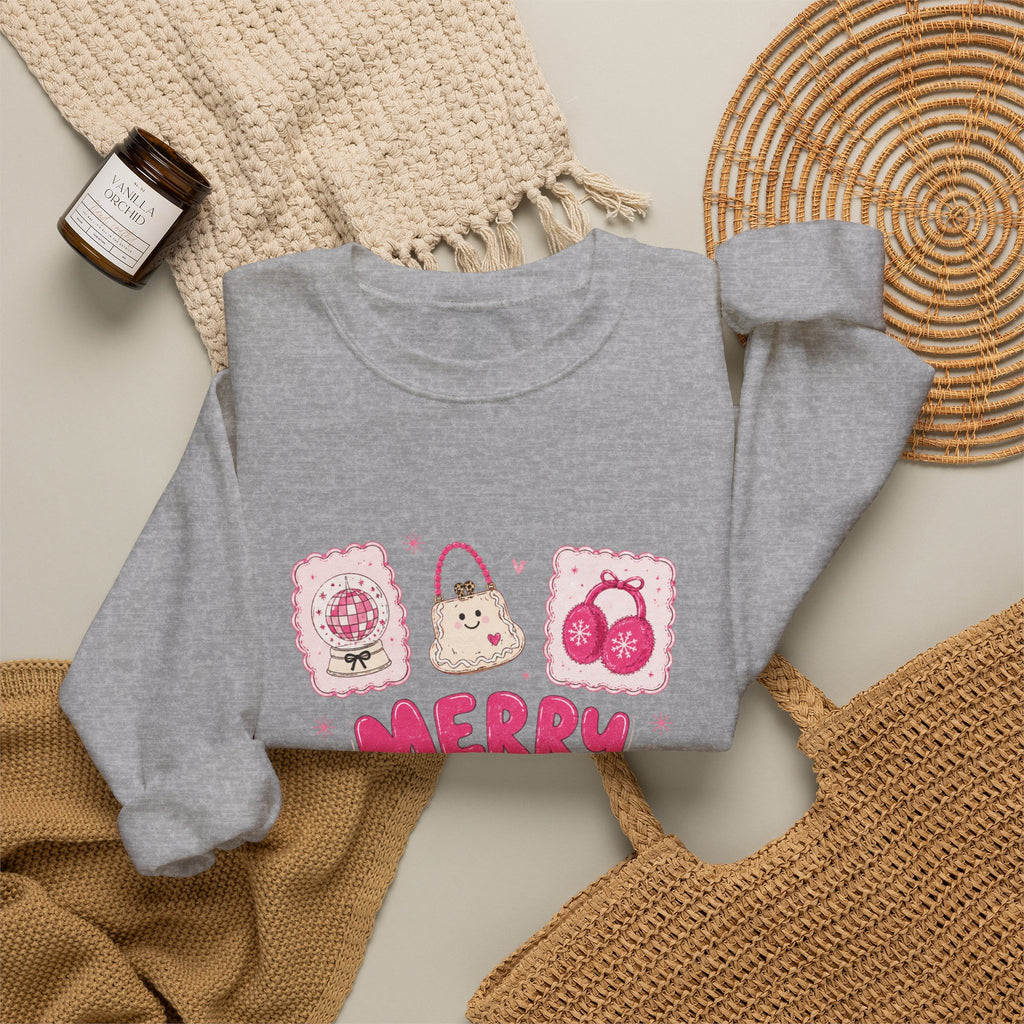 Crewneck Sweatshirt — Merry Girl Season Holiday Graphic