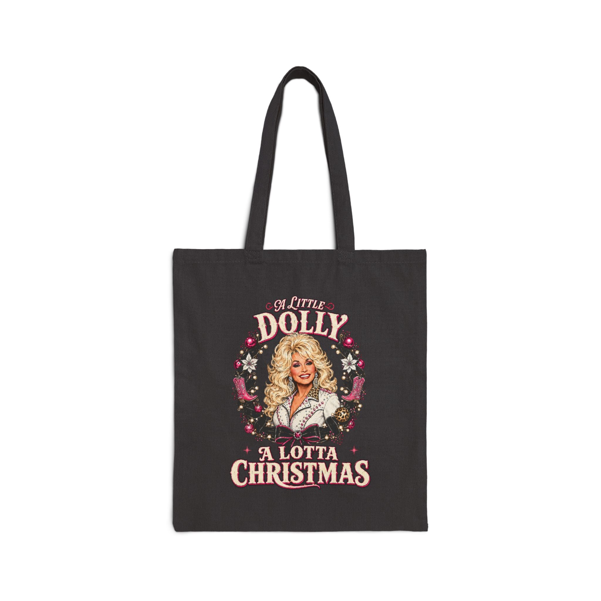 Holiday Graphic Tote Bag — "A Lotta Christmas" Vintage Glam Holiday Design