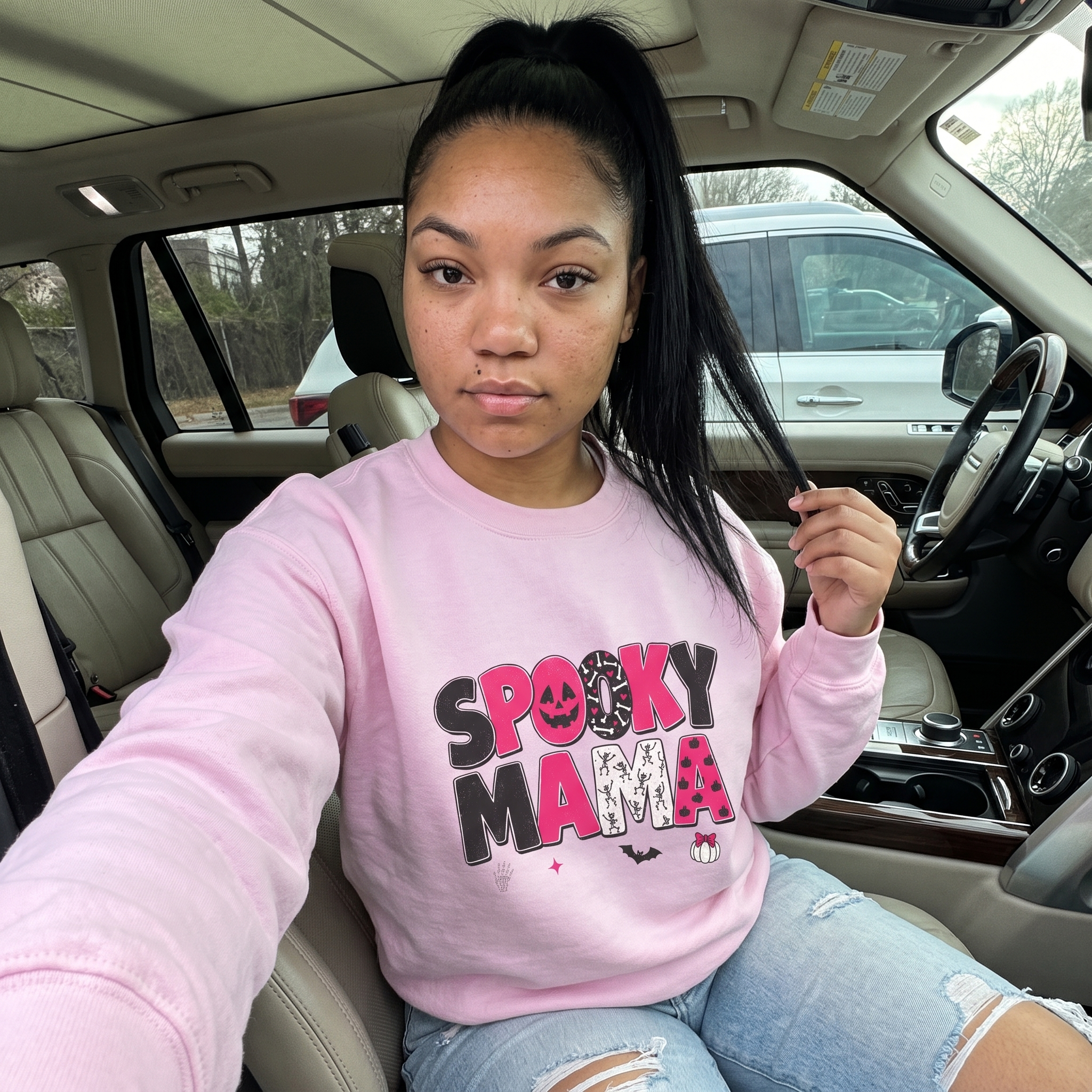 Spooky Mama Sweatshirt — Cute Halloween Mom Crewneck